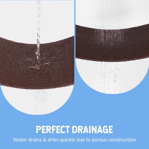 Hargiis Non-Slip Bathtub Mat, Anti Slip Shower Mat, Fast Drying Bathtub Mats, Foot Scrubber Mat, Anti Slip Mat for Tub, Floor, Bathroom, Kitchen, Home, Hotel (Brown 24"×16")
