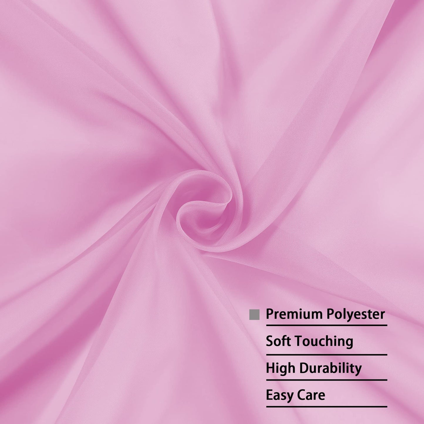 OWENIE Pink Sheer Curtains 96 Inch Length, Elegant Sheer Curtains for Bedroom, Window Voile Sheer Curtain Panels/Drapes/Treatment for Living Room, 2Pcs, Each 42" W x 96" L