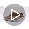 Gray Queen Size Air Sofa Bed Mattress with Channel Back and Pump