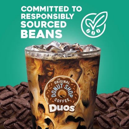 Original Donut Shop | Iced Duos Cookies & Caramel Coffee | 60 Keurig K-Cup Pods (6 Packs of 10)