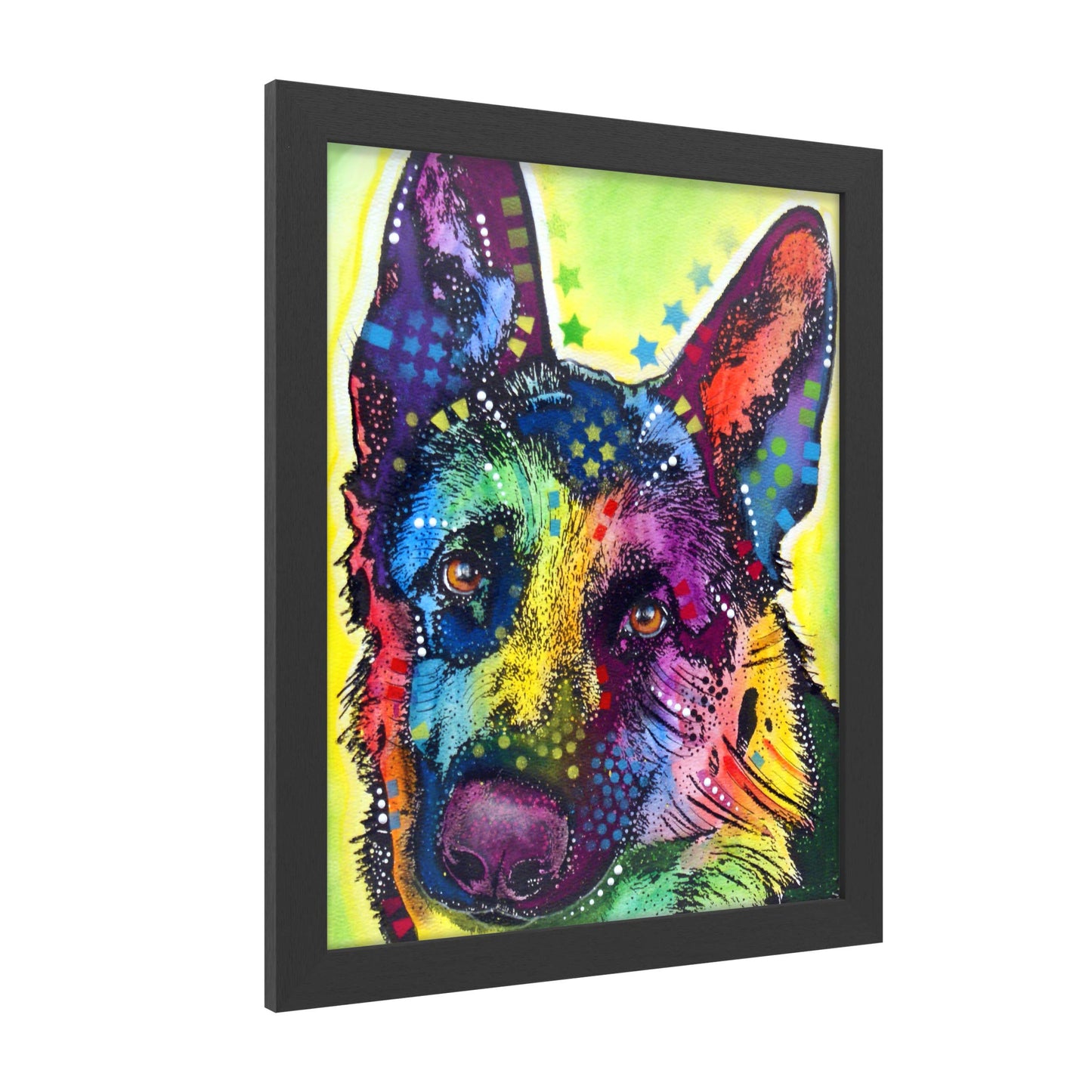 Trademark Fine Art ' German Shepherd ' Black Frame by Dean Russo 16x20