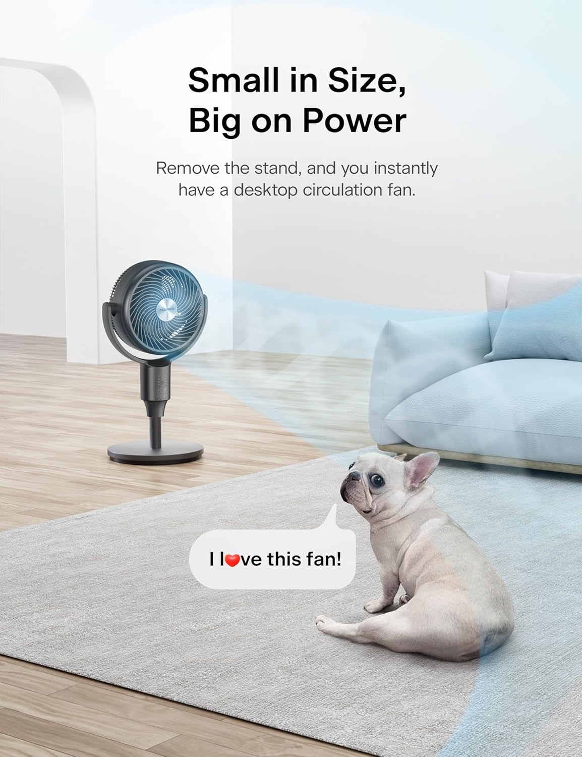 Pelonis Pedestal Fan - Ultra OmniFlow Air Circulator with 135°+90° Oscillation | Quiet 3-Speed Floor Fan with Remote & Timer