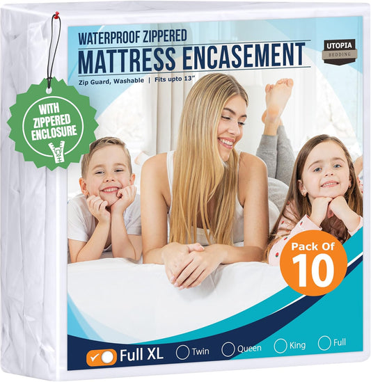 Utopia Bedding Waterproof Mattress Protector - Full XL Size | Bed Bug & Dust Mite Proof Encasement