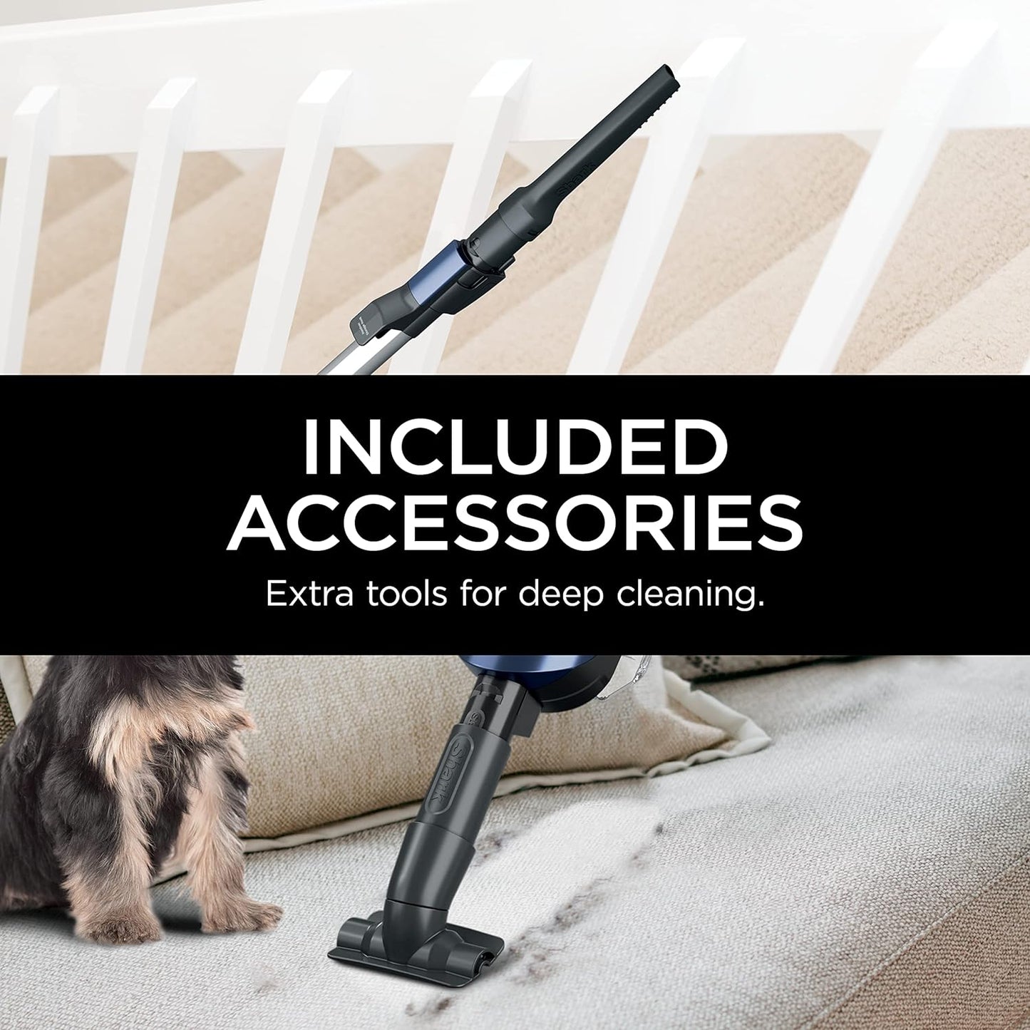 Shark HZ600C Ultralight Pet Pro Corded Stick Vacuum - PowerFins & Self-Cleaning Brushroll, Ideal for Pet Hair