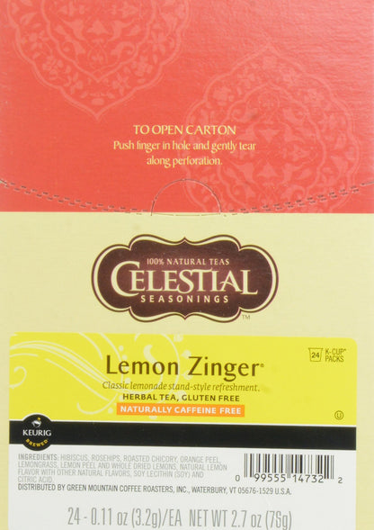 Celestial Seasonings Lemon Zinger Herbal Tea, 24 Count