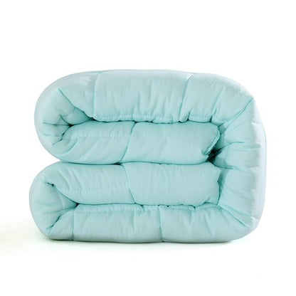 EVOLIVE All Season Pre Washed Soft Microfiber White Goose Down Alternative Comforter with Box Stitching (Mint, King)