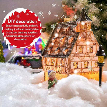 EIMMBD Christmas Cotton Snow Decor - Fluffy Artificial Snow for Holiday Crafts | 12.4 Ounces