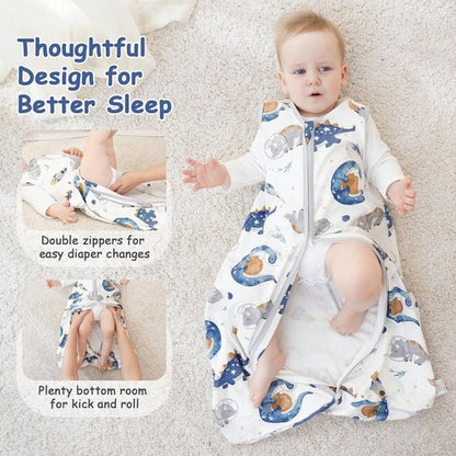 Looxii Baby Sleep Sack - 0.5 TOG 100% Cotton Wearable Blanket | 3-Pack for Newborns & Toddlers (18-24 Months)