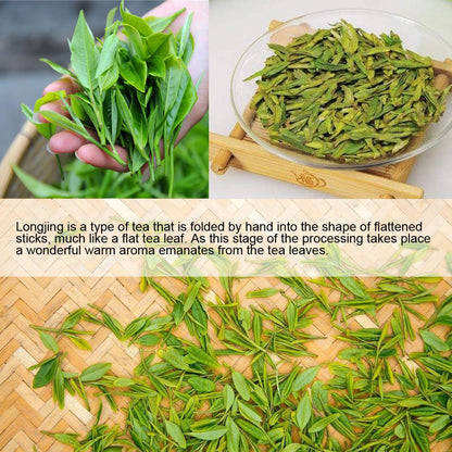 JQ 2024 New Harvest Pre-Qingming Dragon Well Green Tea -Basic Grade- Ming Qian LongJing Cha, Hangzhou Origin Loose Leaf Green Tea (4.4 oz/125g)