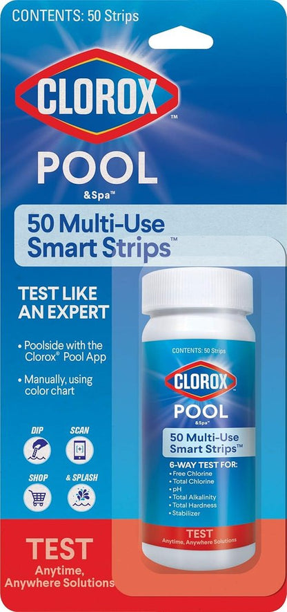 Clorox Pool&Spa My Pool Care Assistant - 50 Test Strips for Easy Pool Maintenance