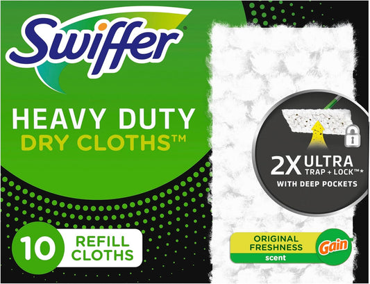 Swiffer Sweep + Mop Dry Pads Refill - Heavy Duty Floor Cleaner for Dirt & Dust | 40ct Gain Scent