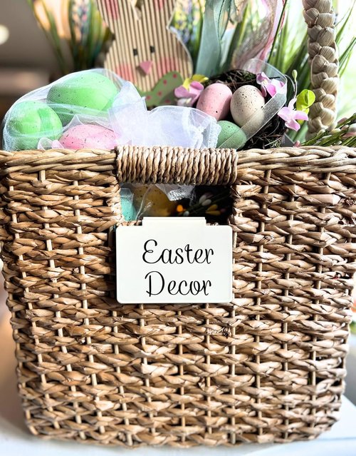 Hygge & Sage Metal Non-Slip Basket Labels - 8 Labels, 8 Non-Slip Pads & Free Marker (Cream)