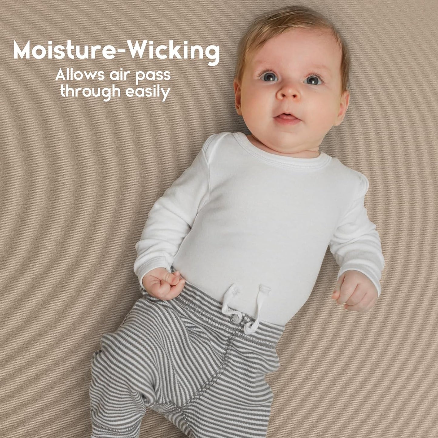 Yoofoss Fitted Pack and Play Sheets - Soft, Breathable Mini Crib Sheets 2-Pack in Brown & Leaf
