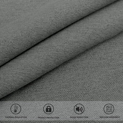 Easy-Going Linen Look Blackout Curtain Grommet Window Curtain Drapes for Bedroom, Living Room Thermal Insulated Room Darkening (2 Panels, 52x84 inch, Grey)