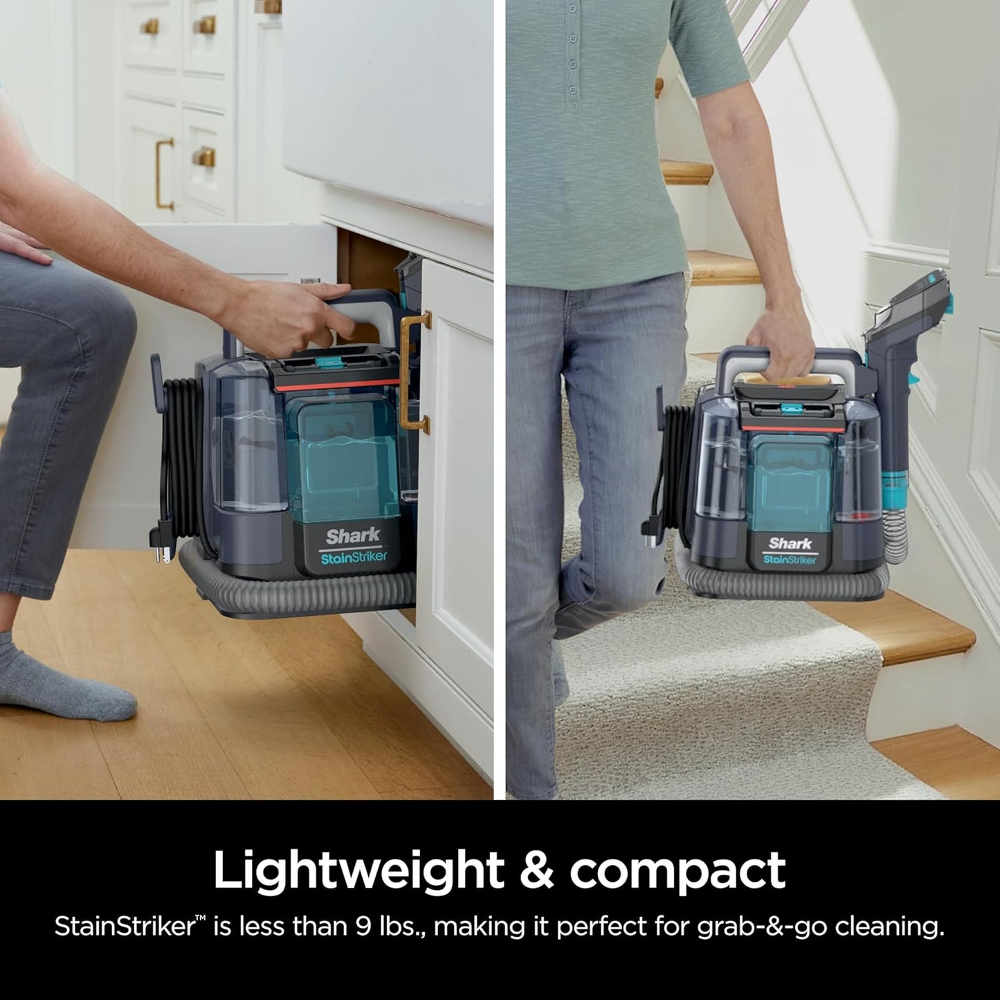 Shark StainStriker Portable Carpet Cleaner - XL Self-Cleaning Tool & Odor Remover | Perfect for Car Interior