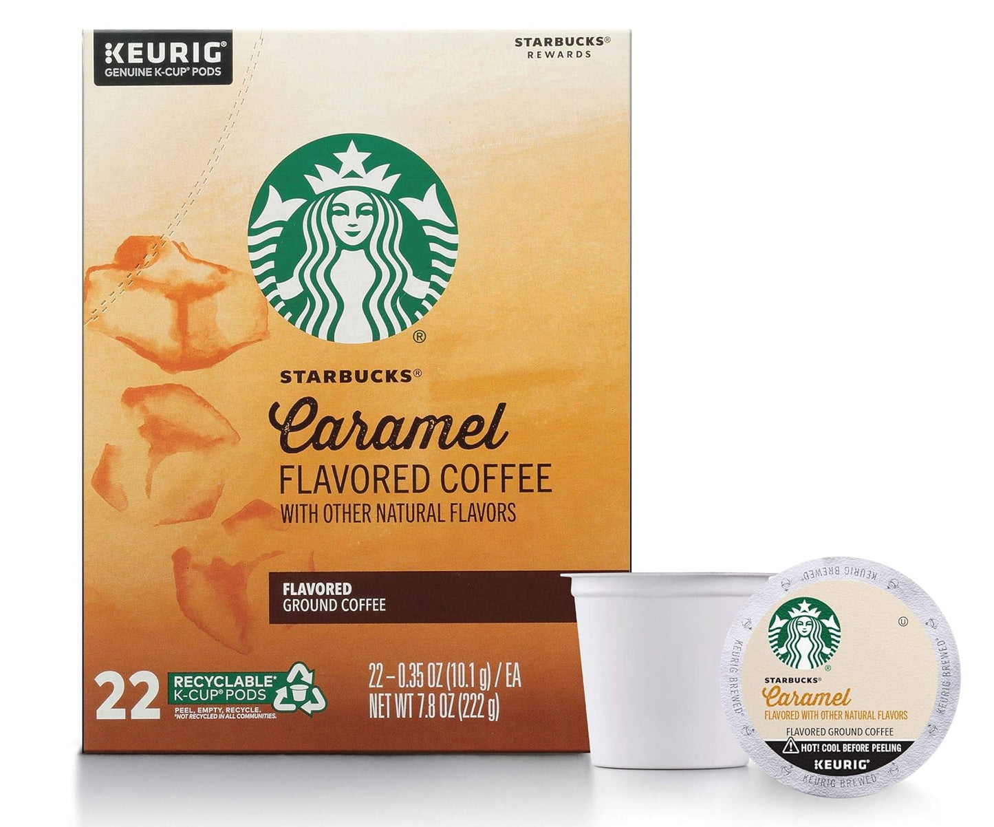 Starbucks Caramel Coffee K-Cups - Rich Flavor, Convenient 88 Count Pack