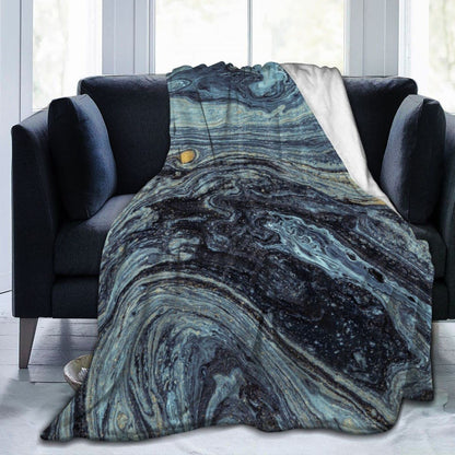 Perinsto Marble Background Throw Blanket Ultra Soft Warm All Season Decorative Fleece Blankets for Bed Chair Car Sofa Couch Bedroom 50"X40"