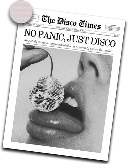 iHery Unframed Disco Ball Wall Art Print - Trendy 12x16in Canvas Poster for Home Décor