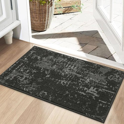 BEQHAUSE Dirt Trapper Door Mat - Non-Slip, Washable, Stain Resistant | 20" x 32", Dark Grey