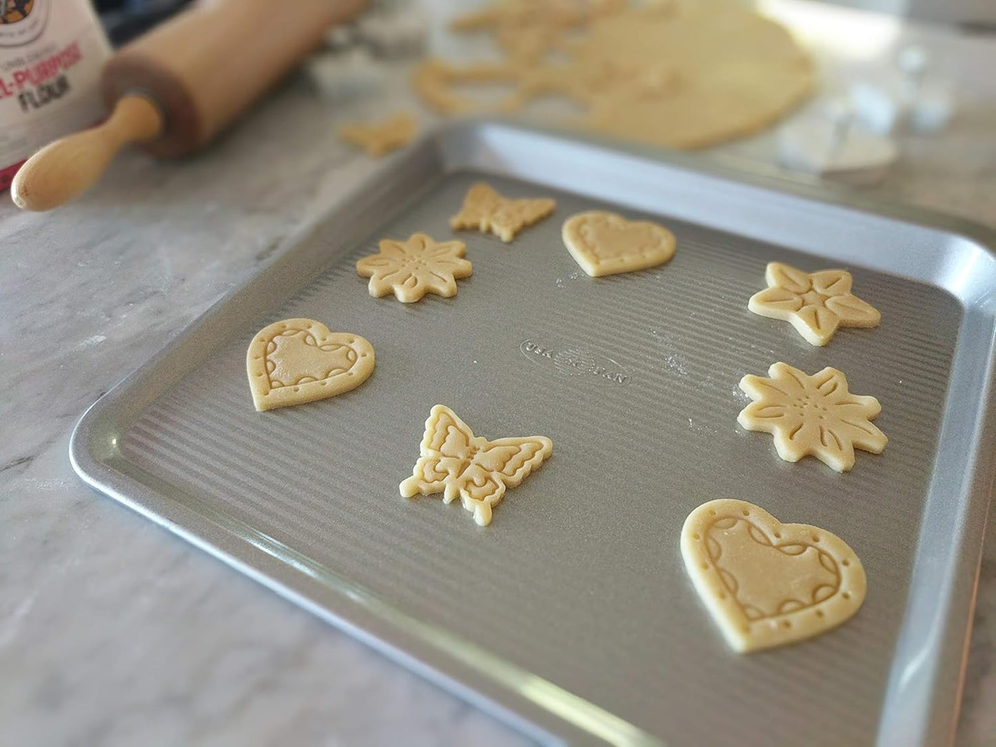 USA Pan Bakeware Nonstick Cookie Sheet - Small Size for Perfect Baking Results