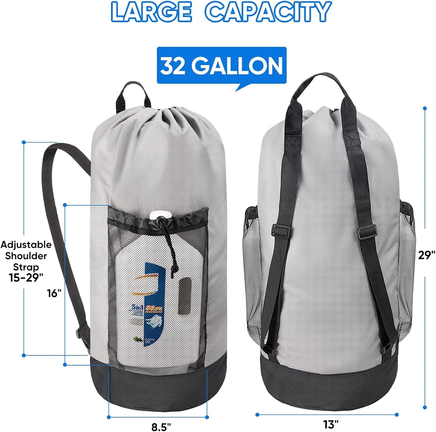 Skiennix Extra Large Moving Bags - 120L Laundry Backpack for Easy Transport