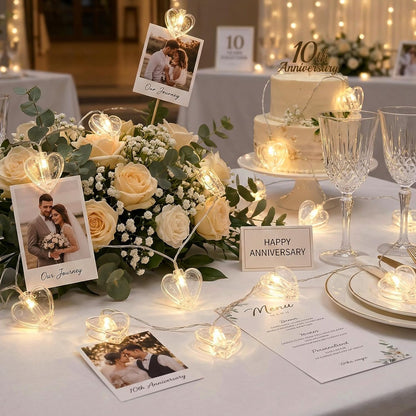 Skiennix 20 Photo String Lights - 9.85Ft Clear Clips for Indoor/Outdoor Decor | Perfect for Weddings & Parties