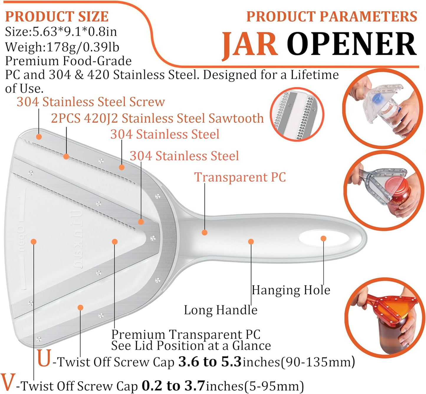 Skiennix Jar Opener - Easy Twist Off Bottle Caps for Seniors & Arthritis Relief | Handheld Kitchen Gadget (Blue)