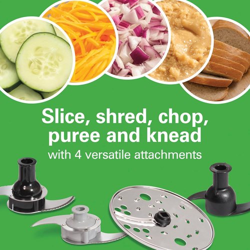 Hamilton Beach Food Processor - 14-Cup Capacity with Stainless Steel Blades & 3-Speed Motor | Black