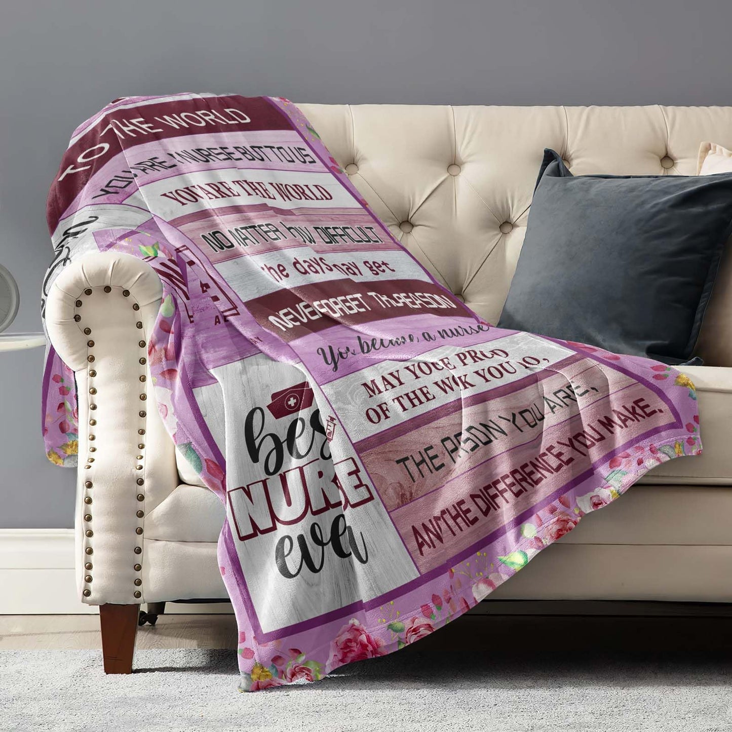 Winkwarm Nurse Gifts for Women, Nurse Week Gifts, School Nurse Graduation Gifts for Her, Nursing Appreciation Gifts for Women, Nurses Week Gifts Bulk, Nurse Throw Blanket 60Lx80W