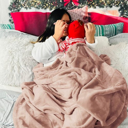 Bedsure GentleSoft Fleece Blanket - Lightweight Plush Cozy Twin Size Dusty Pink, 60x80 Inches