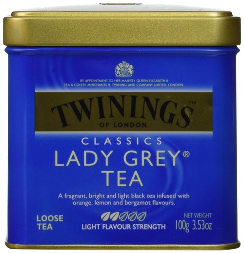 Twinings Lady Grey Loose Leaf Tea, Fragrant, Bright and Light Black Tea Infused with Orange, Lemon, and Bergamot Flavors, Aromatic and Flavorful Blend, 3.53 Oz  