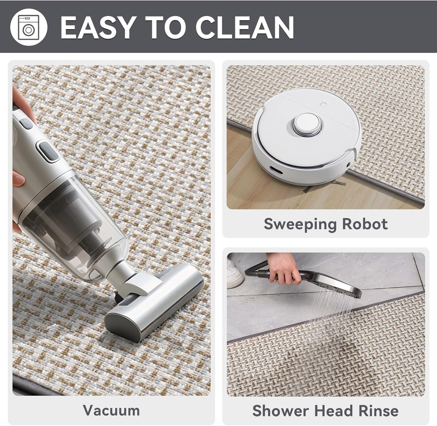 Regine Switzerland Door Mat - Indoor Entrance Dirt Resistant & Absorbent | 17"x30" Gray Non-Slip Design