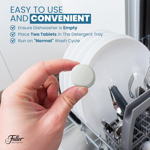 Fuller Dishwasher Cleaner Tabs - Lemon Scent | Eliminates Limescale & Grease - Septic Safe (Pack of 1)