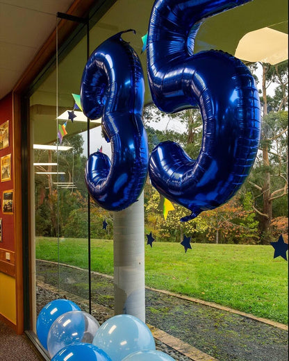 Number 6 Balloon by [Brand Name] - 40 Inch Night Blue Foil Balloon for 6th Birthday Party Decorations