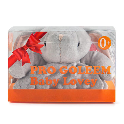 Pro Goleem Loveys - Soft Grey Bunny Security Blanket & Snuggle Toy for Newborns | 16 Inch Baby Gift