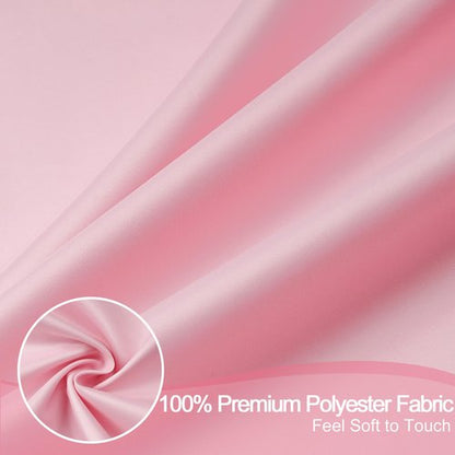 AooHome Standard 72x72 inch Shower Curtain Liner, Durable Polyester Solid Color Shower Curtain with Hooks, Weighted Hem, Water Repellent, Pink