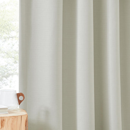 NICETOWN Room Darkening Curtains 84 inches Long Thermal Faux Linen Curtains for Bedroom 2 Panels, Pinch Pleated Light Blocking Thermal Insulated Thick Drapes for Living Room, Natural, W50 x L84