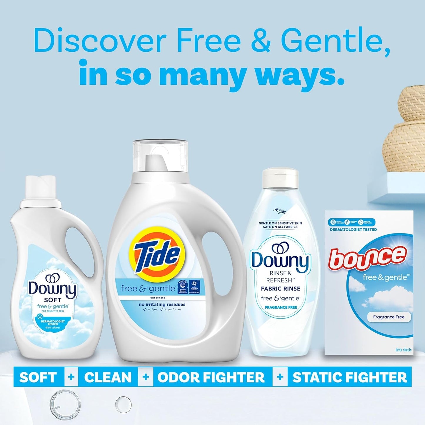 Tide Free & Gentle Liquid Laundry Detergent - 64 Loads | 84 Fl Oz for Sensitive Skin Cleaning