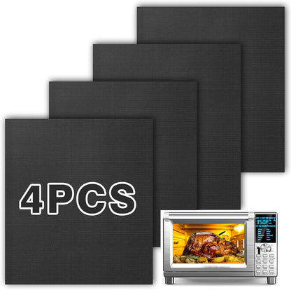 Nuwave Air Fryer Liners - Reusable Baking Mats for 30-QT XL Capacity Toaster Oven | 4 Pack