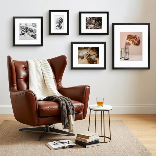 Frametory 11x14 Picture Frame - Display 8x10 Photos with Mat or 11x14 Without Mat, Shatter-Resistant Glass, Black