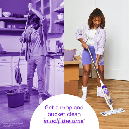 Swiffer Power Mop Solution - Quick-Dry Hardwood Floor Cleaner | All-Purpose Multi-Surface, Lemon Scent, 50.6oz