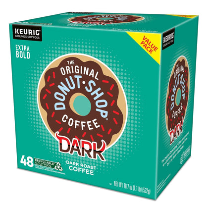 Original Donut Shop Coffee - Dark Roast K-Cup Pods | 48 Count Single Serve Coffee Pods