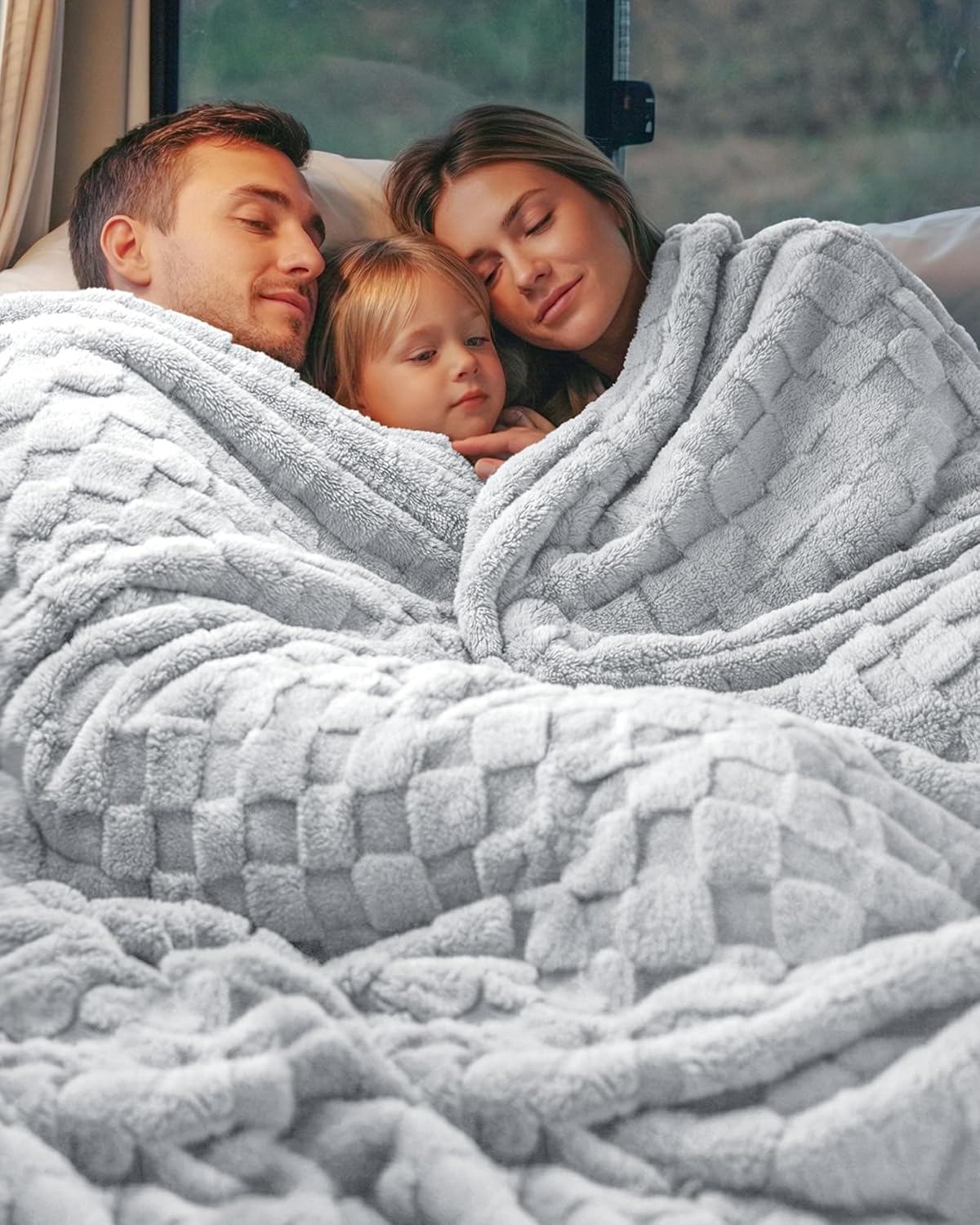 Utopia Bedding Cool Grey Checkered Fleece Throw Blanket - Soft Plush Cozy Design | 50x60 Inches