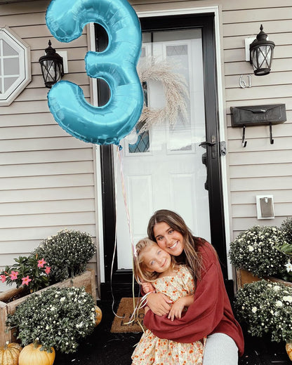 Pearlescent Blue 40-Inch Number Balloon - Perfect for Birthday Celebrations | 0 Number Design
