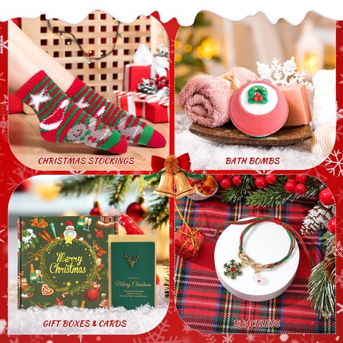 Christmas Gifts for Women, 2024 Christmas Gift Ideas, Womens Gifts for Christmas Spa Gift Basket Set, Funny Christmas Gifts for Coworker Mom Wife Sister Teacher Nurse, Cool Christmas Gifts for Her