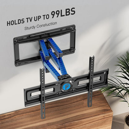 Pipishell Full Motion TV Wall Mount - Fits 26-65 Inch TVs Up to 99 lbs | Dual Arms, Swivel & Tilt