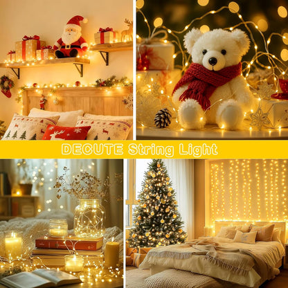 Skiennix 300 LED Fairy Lights - Twinkle String Lights with Remote & Timer | 99ft Warm White Copper Wire Decor