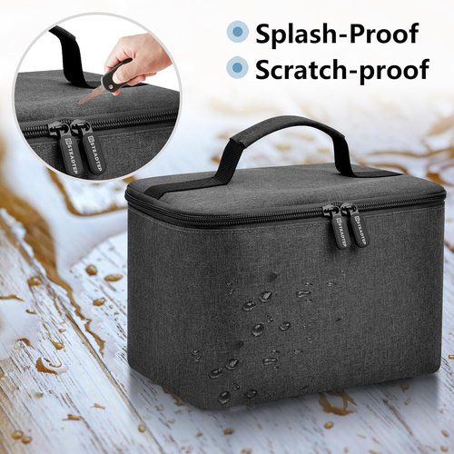 KitchenAid Digital Hand Mixer Carrying Bag - Portable Travel Storage Case for 5/6/7/9 Ultra Power Mixers - Grey