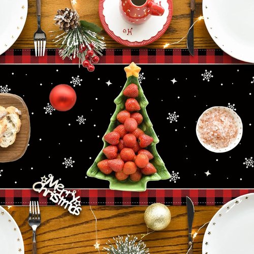 Home Alone Christmas Table Runner | Funny Kitchen Decor for Winter & New Year Celebrations