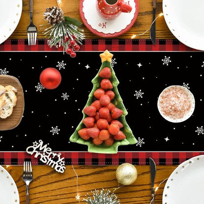 Home Alone Christmas Table Runner | Funny Kitchen Decor for Winter & New Year Celebrations